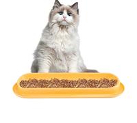 Tazón de agua largo para mascotas, tazones de agua para comida para gatos: plato inclinado de 15 grados, recipiente de alimentos largos, tazones de alimentación y agua | Dispensador de alimentos frena