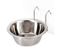 Tazón de agua para perro, para jaula, cuenco de acero inoxidable antiderrames, cuenco para beber agua para gatos, mascota colgante para perreras, hogar, jaulas para mascotas de interior, dispensador