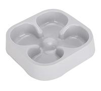 Tazón de Alimentación de Ahogo Plástico Catán Cuatro Hojas Sede Alimentación Lenta Alimento Bolsillo Bolsillo Tazón para Usted, Ya Sea Que Hábitos Solución (Clover Gray de Cuatro Hojas)