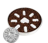 Tazón de alimentación lenta, alimentador lento para perros, Tazón de comida para perros Rompecabezas de alimentación lenta, Platos de laberinto de acero inoxidable recipientes de alimentos anti-ascend