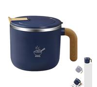 Tazón De Almuerzo Térmico - Recipiente Para Alimentos Aislado De Acero Inoxidable 304 De 1550 Ml Con Asa | Tazón De Fideos Instantáneos De Gran Capacidad Con Tapa | Taza De Comida Rápida Para Estudian