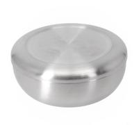 Tazón de arroz de acero inoxidable 304 con tapa, contenedor de sopa aislado estilo coreano para alimentos calientes, cuenco de mezcla plateado para cocina, comedor y viajes de campamento al aire libre
