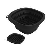 Tazón De Baño De Hielo Facial: Cuenca De Enfriamiento De Plegamiento De Silicona Portátil Con Bandeja Integrada De, Cubo De Cuidado De La Piel Reutilizable De Múltiples Usos, Soporte De Olla De