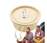 Tazón de camping de aleación de aluminio | Taza exterior con mango y tapa - Cuenco versátil a prueba de polvo para senderismo picnic familiar y actividades al aire libre