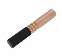 Tazón de canto envuelto en cuero, 7 x 1 pulgadas, mazo de cuenco tibetano, mazo de gong (negro)