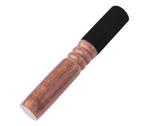 Tazón de Canto Hecho a Mano Budismo Budismo Delantero Stick de Madera Artículo Religioso Hecho de Madera de Durazno Envuelta con Cuero Premium para Tazones y Gongs