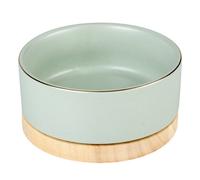 Tazón de cerámica Stone Timber para perro y gato - Duvo Plus - Color: Verde claro