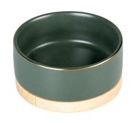 Tazón de cerámica Stone Timber para perro y gato - Duvo Plus - Color: Verde oscuro