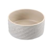 Tazón de cerámica Stone Wavy Dune para perro y gato - Duvo Plus - Tamaño: M