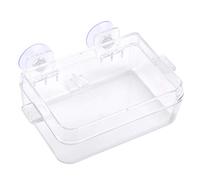Tazón de Comida de Reptil | Alimentador Seguro para Tortuga/Lagarto/Anfibios | Cuenca Transparente de alimentación y Plato de Agua | ABS de Grado Superior, Seguro, 3.94 x 1.38