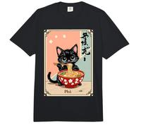 Tazón de Fideos Pho Cat Foodie Cocina asiática Arte Comfort Colors Adult Heavyweight T-Shirt