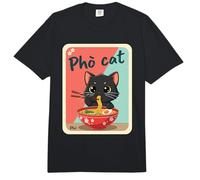 Tazón de Fideos Pho Cat Foodie Cocina asiática Arte Comfort Colors Adult Heavyweight T-Shirt