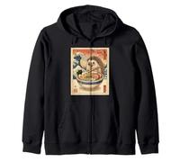Tazón de Fideos Ramen Comiendo Erizo Kawaii Lindo Anime Sudadera con Capucha