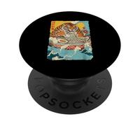 Tazón de Fideos Ramen de Tigre japonés Divertido Taza de Anime Sopa Otaku PopSockets PopGrip Adhesivo