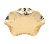 Tazón de frutas dorado, patrón galvanizado Tazón de frutas Plato de refrigerios Plato de frutas Hermoso patrón Superficies más suaves Bandeja de refrigerios para varias decoraciones de mesa de escrito