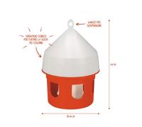 Tazón de Fuente de Consumición Aves Palomas Pájaros Pollos LT5 En Colgante Hecho