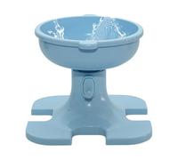 Tazón de gato elevado, gato elevado, tazón de agua, tazón de perro, 8,2 x 18,2 x 14,5 cm, 3,23 x 7,17 x 5,71 pulgadas, Elevated Cat Dishes with Adjustable Heights, Blue and Cream Color