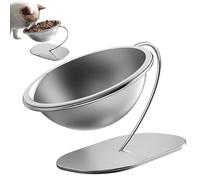 Tazón de gato elevado, tazones de comida de gato inclinado - Plato de alimentación de perros de 15 grados | Accesorios de alimentación de mascotas, tazón de gato elevado grande con base estable para u