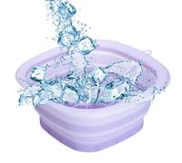 Tazón de hielo facial - Tazón de silicona plegable, lavabo portátil para el cuidado de la piel, herramienta flexible para hielo facial, solución multiusos para remojo en agua fría, solución de cuidado