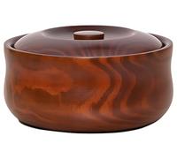 TazóN De Madera para Sopa Miso Tapa, Hecho A Mano Al Estilo JaponéS, Ideal Ramen, Arroz, Ensaladas Y Aperitivos. Seguro para NiñOs Y NiñAs. para Uso En Casa O En La Escuela(B/D19-20cm)
