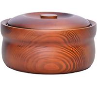 TazóN De Madera para Sopa Miso Tapa, Hecho A Mano Al Estilo JaponéS, Ideal Ramen, Arroz, Ensaladas Y Aperitivos. Seguro para NiñOs Y NiñAs. para Uso En Casa O En La Escuela(D/D15-16cm)