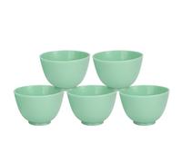 Tazón de máscara facial Juego de máscara facial DIY Mezcla Tazón Verde claro PVC Resistente a la desgaste fácil de limpiar para el cuidado de la piel del hogar 5 PPCS