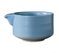 Tazón de matcha, 500 ml, Chawan japonés para ceremonia de té y preparación de matcha latte, hecho a mano con boquilla de vertido y esmalte brillante, para entusiastas del matcha y uso ceremonial (B)