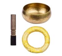 Tazón de meditación - Juego de cuencos de latón puro de Nepal | Ayuda a la relajación profunda para dormir, campanillas espirituales para principiantes, equilibrio de chakras, yoga, terapeutas