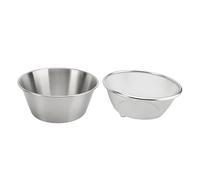 Tazón de mezcla de colandas, 16 cm/6.3in de diámetro arandela de arroz Filador 304 Casa de verduras de cocina de acero inoxidable para frutas para frutas pequeños granos