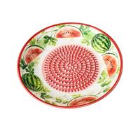 Tazón de molienda de cerámica con diseño de frutas