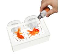 Tazón de Pescado Que el tazón, Bandeja de ción de Pescado | dor de Pescado sin Deslizamiento con Taza de succión,Suministros de Acuario acrílico, portavasos rotativos para Acuario