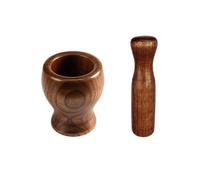 Tazón de piedra para moler Mortero de piedra for ajo madera, collar cocina, herramienta molienda, molinillo doméstico Vintage, tarro albañil Manual(Pequeño)