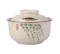 Tazón de ramen, juego de tazón de cerámica con tapa, 800 ml, cuencos de sopa de cerámica japonesa, para cereales, sopa, vajilla asiática, microondas y lavavajillas