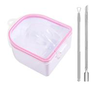 Tazón de remojo de uñas 3/7 para remojar uñas, kit de removedor de esmalte de uñas de gel, herramientas de eliminación de polvo de inmersión, cuenco removedor de uñas