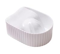 Tazón de remojo de uñas, herramienta de manicura, spa, removedor de acrílico para el hogar, salón, blanco, 14,8 x 11,5 x 5,7 cm