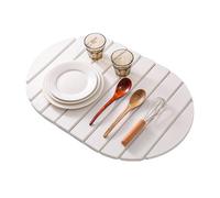 Tazón de secado mate, agujas de traqueteo con secador de cocina de absorción rápida para vajilla, cuencos, tazas, platos, ollas, organizador protector para lavabo, armario, encimera