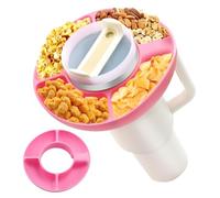 TazóN de Silicona Para Aperitivos,Taza Reutilizable para Aperitivos Stanley,Bandeja para Stanley,Accesorios Compatibles con la Taza Stanley de Silicona para Aperitivos de 30oz/40 oz (30 oz Rosa)