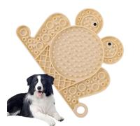 Tazón de silicona para perros con forma de rana - ventosas para lamer mascotas para perros, bandeja sensorial antideslizante, divertido alimento interactivo para mascotas para interior