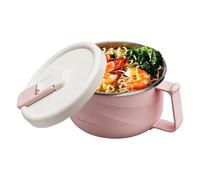 Tazón de sopa con asa - Taza de aislada de acero inoxidable de 1100 ml | Calor duradero de la taza anti escaldaduras de los tallarines de la categoría alimenticia que retiene el uso portátil de