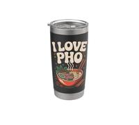 Tazón de sopa de fideos I Love Pho Delight Vaso térmico de acero inoxidable de doble pared