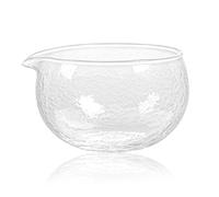 Tazón de vidrio texturizado Matcha con boquilla de vertido, hecho a mano, estilo japonés, ceremonia de té verde Chawan, 400 ml