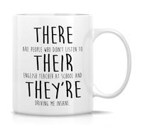 Tazón Enseñar gramática | Tazas Té Cerámica Tazón de café Graciosa Tazas de Regalo para Novios, colegas, trabajo, 330ml