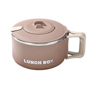 Tazón grande ramen de 1200 ml con tapa - Olla de pasta resistente y taza de sopa | Cuenco de sopa japonés de acero inoxidable con asa, ideal para universidad, dormitorios y hogar