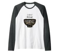 Tazón japonés Kintsugi, cerámica Artesanal Camiseta Manga Raglan