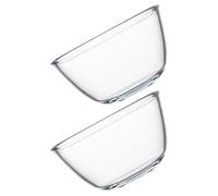 Tazón Multifuncional de Vidrio 2 Piezas 500 Ml, Cuenco para Mezclar y Servir, Recipiente Resistente para Ensaladas, Postres y Cocina en Hogar
