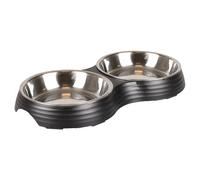 Tazón Para Gatos Flamingo Aschau Duo 28x19,8cm Mate Negro Antideslizante 700ml