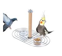 Tazón para pájaro transparente, percha colgante, acrílico robusto, fijación simple de tornillo, estación de alimentación sanitaria, taza de loro versátil para observación interior y exterior en el