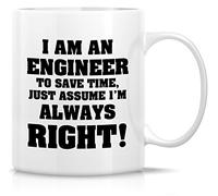 Tazón Soy ingeniero, ¡asuma que siempre tengo razón! | Tazas Té Cerámica Tazón de café Graciosa Tazas de Regalo para oficina, colegas, Novios, 330ml