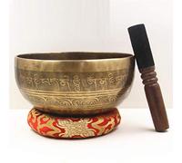 Tazón tibetano de 7 tamaños Nepal del Himalaya budista para yoga, meditación, cuenco tibetano Fengshui hecho a mano para decoración del hogar (tamaño: 28 cm)