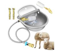 Tazones automáticos de Agua de Ganado, tazón automático de Agua Animal | Tazones de alimentadores de Ganado de Acero Inoxidable - Diseño de válvula Flotante Inteligente Contenedor de dispensadores de